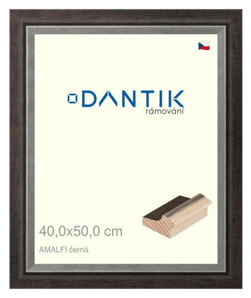 DANTIK rám na obraz 40x50 | AMALFI černá (Plexi Čiré)