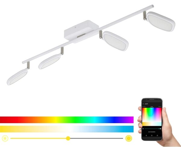 Eglo 97694 - LED RGB Bodové svietidlo PALOMBARE-C 4xLED/5W/230V