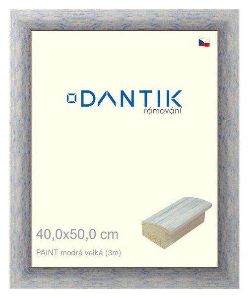 DANTIK rám na obraz 40x50 | PAINT modrá velká (Plexi Čiré)