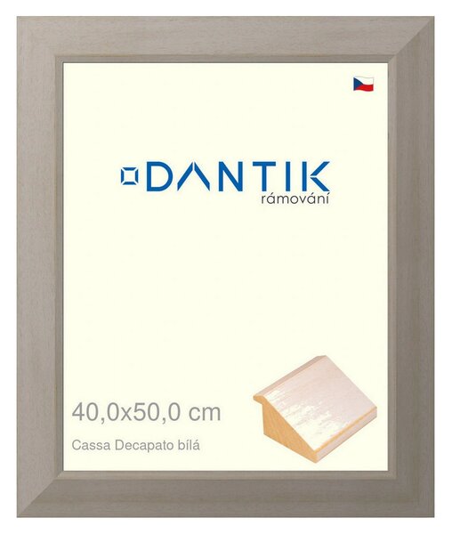 DANTIK rám na obraz 40x50 | Caa Decapato bílá (Plexi Čiré)