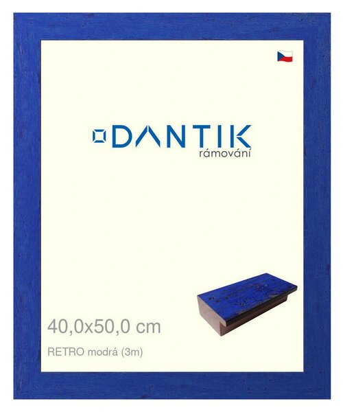 DANTIK rám na obraz 40x50 | RETRO modrá (Plexi Čiré)