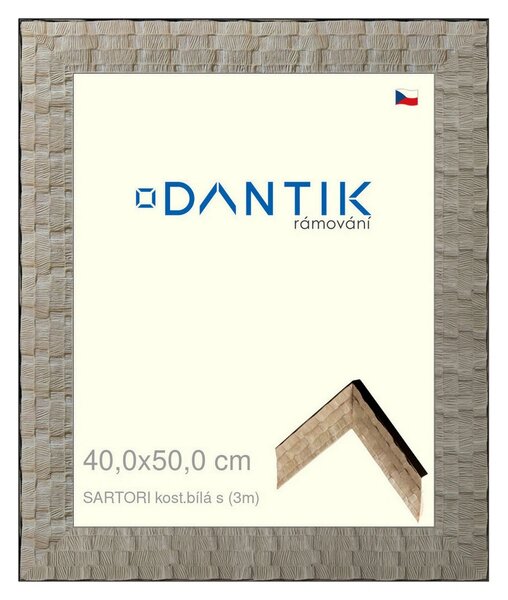 DANTIK rám na obraz 40x50 | SARTORI kost.bílá s (Plexi Čiré)