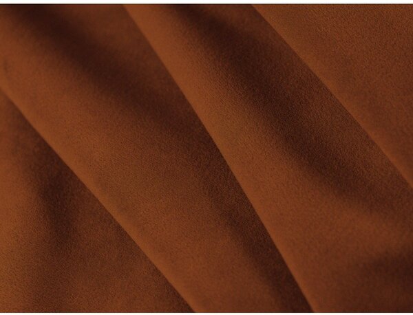 Zamatová rozkladacia pohovka v terakotovej farbe 209 cm Shannon – Cosmopolitan Design