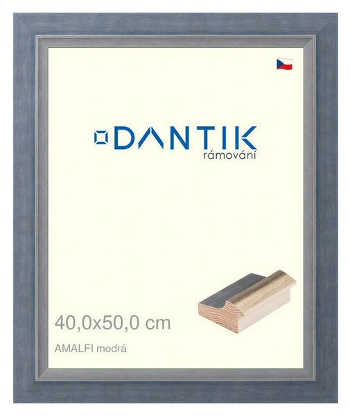 DANTIK rám na obraz 40x50 | AMALFI modrá (Plexi Čiré)