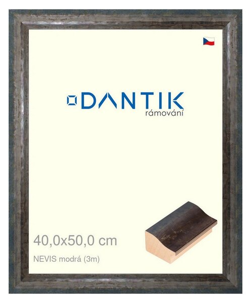 DANTIK rám na obraz 40x50 | NEVIS modrá (Plexi Čiré)