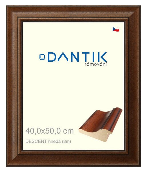 DANTIK rám na obraz 40x50 | DESCENT hnědá (Plexi Čiré)