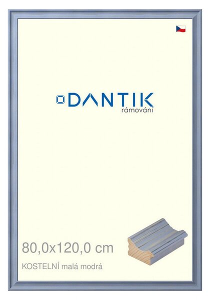 DANTIK rám na obraz 80x120 | KOSTELNÍ malá modrá (Plexi Čiré)