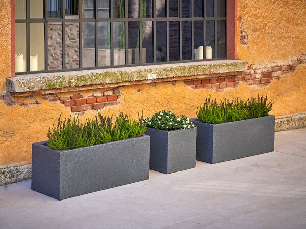 Euro3plast Kvetináč KUBE HRANT 80x30x30 Farba: Granite S4