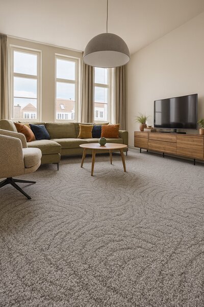 ITC , Koberec metráž Spring 6490, na mieru, šíře 4m,5m, šedá, filc, obývacia izba