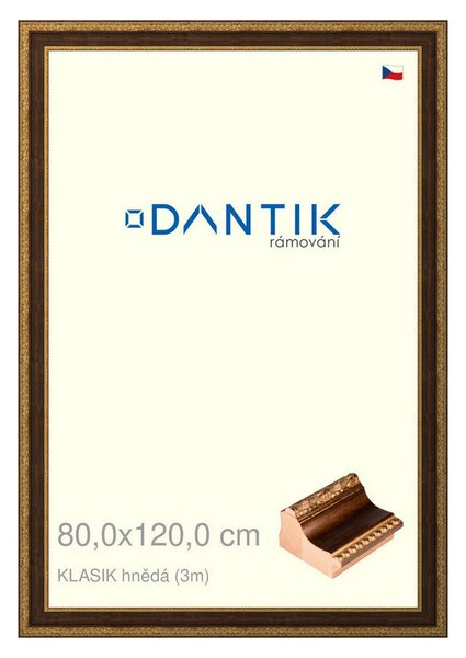 DANTIK rám na obraz 80x120 | KLASIK hnědá (Plexi Čiré)