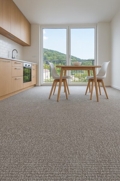 Vopi , Metrážny koberec Alassio šedobéžový - neúčtujeme odrezky z role, na mieru, šíře 2m,3m,4m,na mieru, neúčtujeme odrezky, šedá, filc, kuchyňa