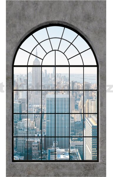 Vinylové fototapety na stenu MURALE ML6201, okno s výhľadom na New York, rozmer 1,59 m x 2,8 m, Grandeco