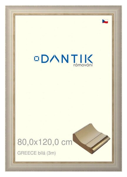 DANTIK rám na obraz 80x120 | GREECE bílá (Plexi Čiré)