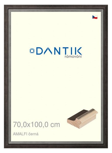 DANTIK rám na obraz 70x100 | AMALFI černá (Plexi Čiré)
