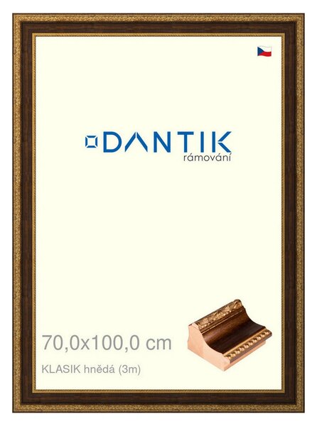 DANTIK rám na obraz 70x100 | KLASIK hnědá (Plexi Čiré)