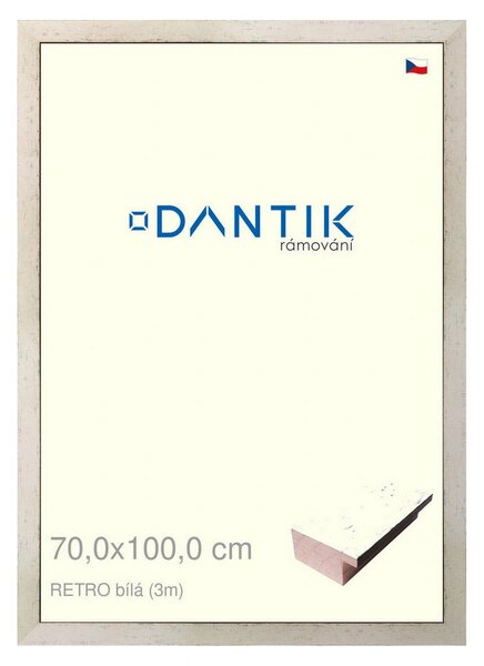 DANTIK rám na obraz 70x100 | RETRO bílá (Plexi Čiré)