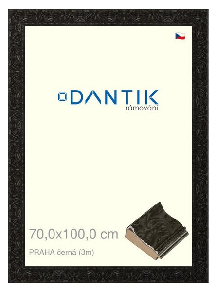 DANTIK rám na obraz 70x100 | PRAHA černá (Plexi Čiré)