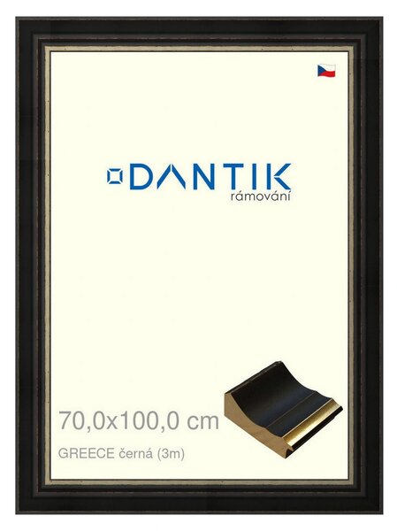 DANTIK rám na obraz 70x100 | GREECE černá (Plexi Čiré)