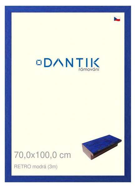 DANTIK rám na obraz 70x100 | RETRO modrá (Plexi Čiré)