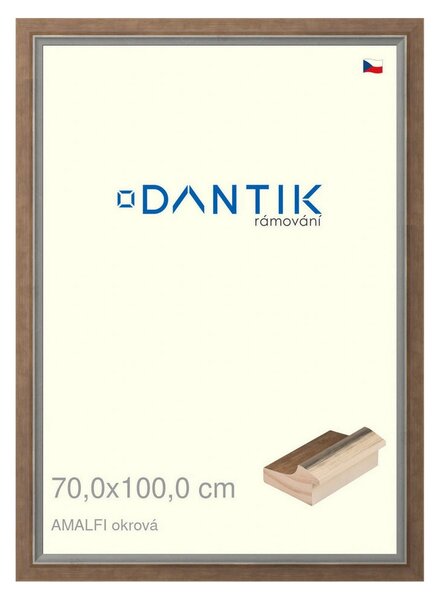 DANTIK rám na obraz 70x100 | AMALFI okrová (Plexi Čiré)