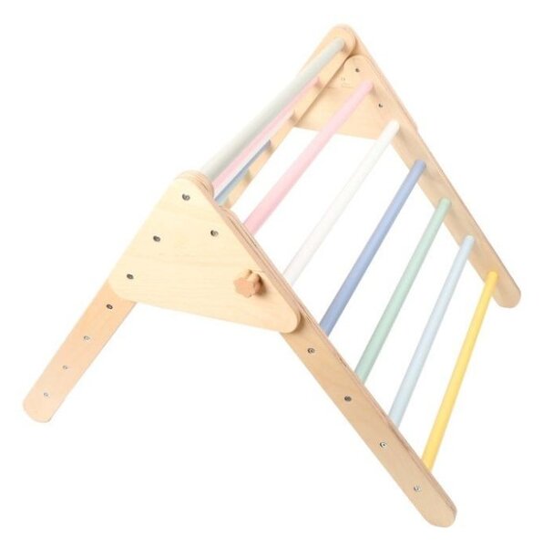Drevený Piklerovej trojuholník MONTY, 59cm, s montessori doskou, viacfarebná ELIS design
