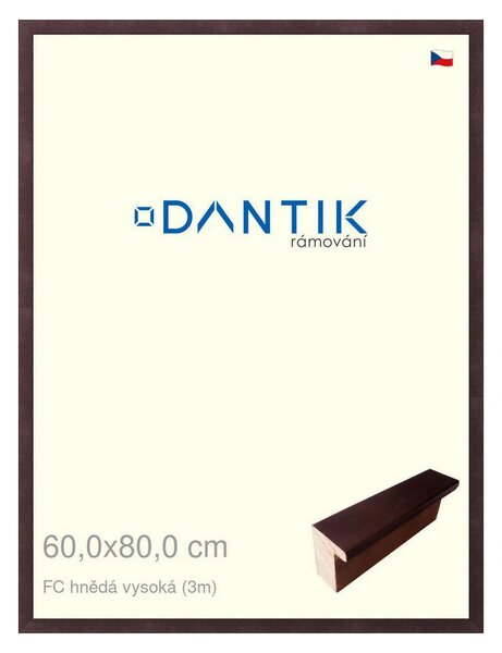 DANTIK rám na obraz 60x80 | FC hnědá vysoká (Plexi Čiré)