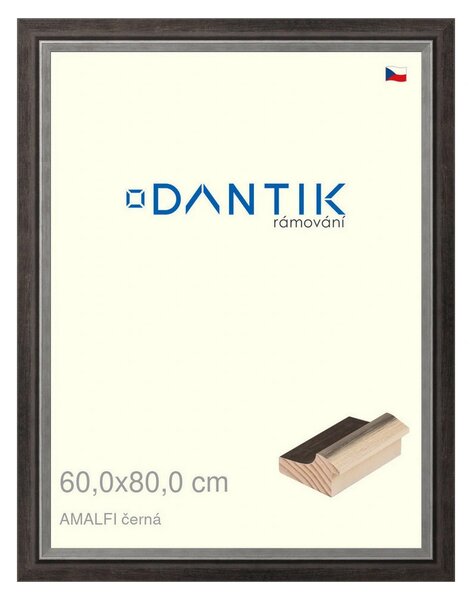 DANTIK rám na obraz 60x80 | AMALFI černá (Plexi Čiré)