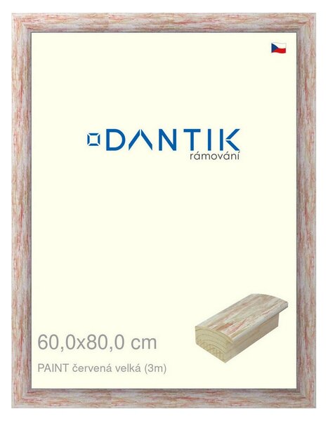 DANTIK rám na obraz 60x80 | PAINT červená velká (Plexi Čiré)