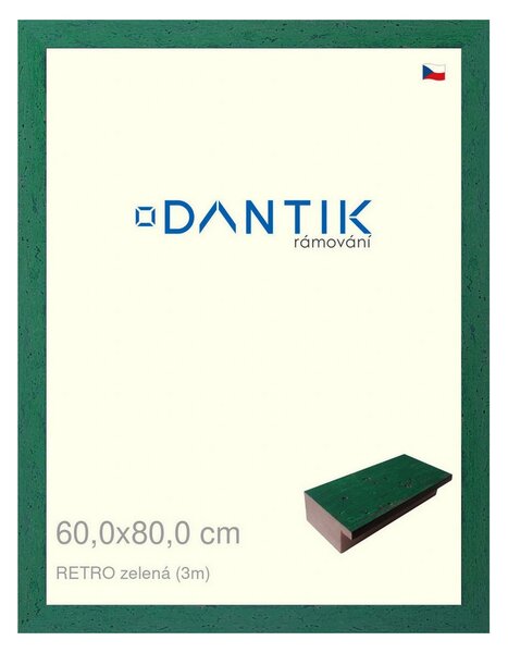 DANTIK rám na obraz 60x80 | RETRO zelená (Plexi Čiré)