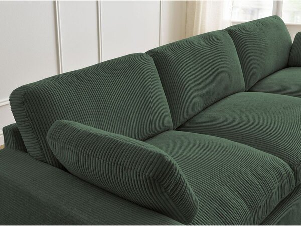 Zelená menčestrová pohovka 250 cm Belair – Bobochic Paris