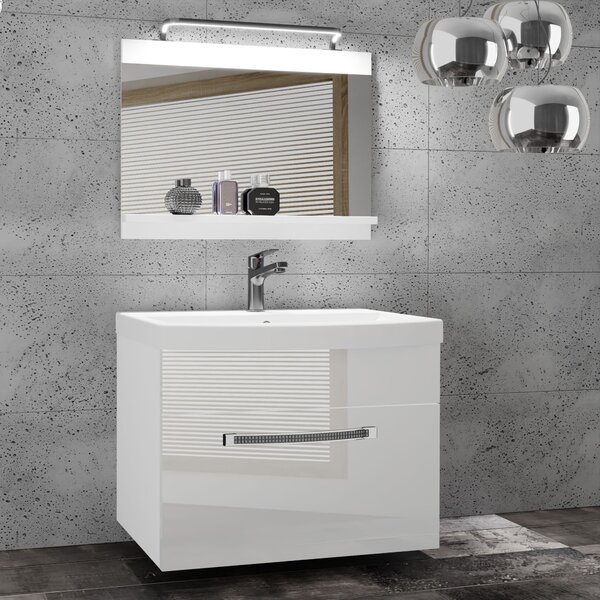 Kúpeľňový nábytok Belini Premium Full Version biely mat + umývadlo + zrkadlo + LED osvetlenie Glamour 5 Výrobca