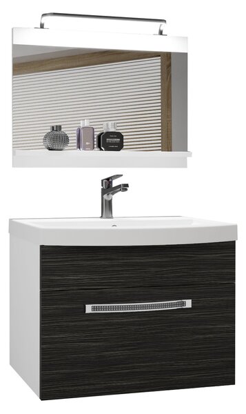 Kúpeľňový nábytok Belini Premium Full Version eben kráľovský + umývadlo + zrkadlo + LED osvetlenie Glamour 2