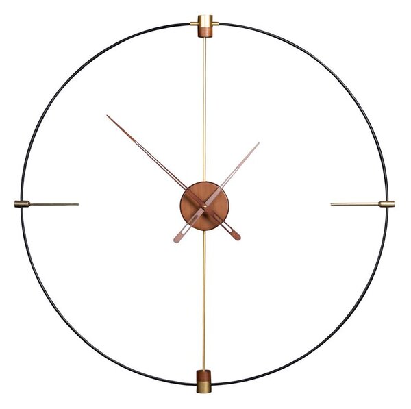 EUROFIRANY Dekoračné kovové nástenné hodiny v modernom minimalistickom štýle