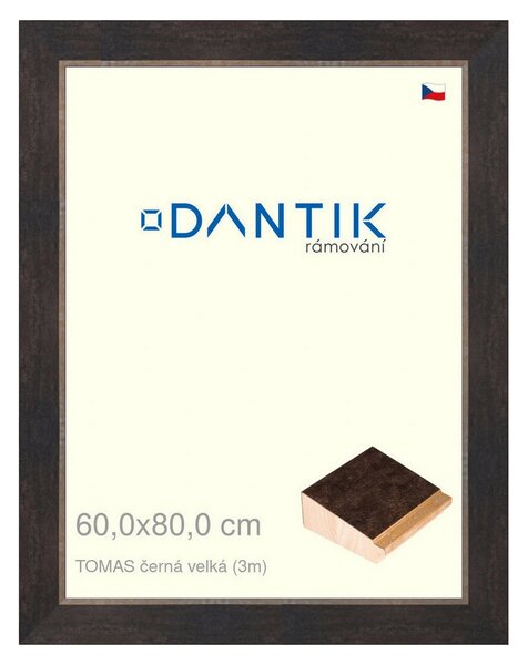 DANTIK rám na obraz 60x80 | TOMAS černá velká (Plexi Čiré)