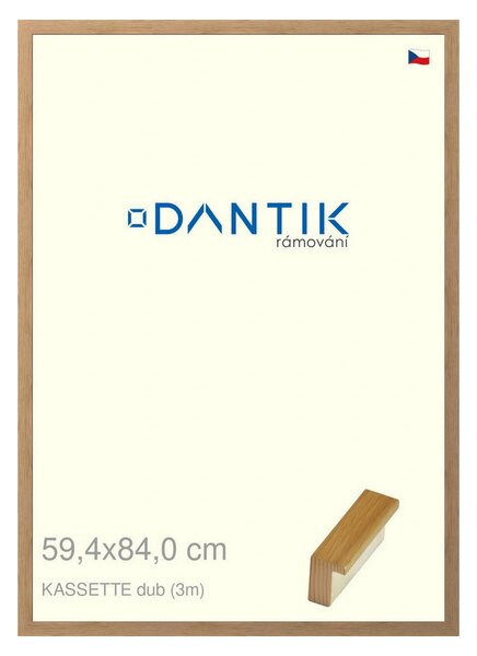 DANTIK rám na obraz 59,4x84 | KASSETTE dub (Plexi Čiré)