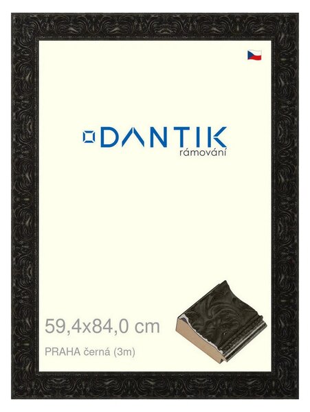 DANTIK rám na obraz 59,4x84 | PRAHA černá (Plexi Čiré)