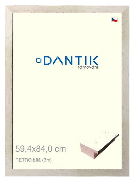 DANTIK rám na obraz 59,4x84 | RETRO bílá (Plexi Čiré)