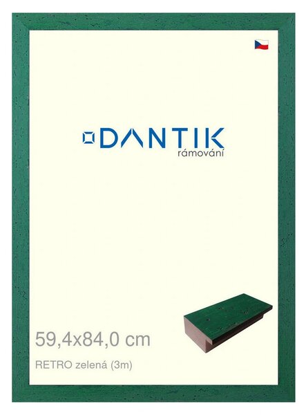 DANTIK rám na obraz 59,4x84 | RETRO zelená (Plexi Čiré)