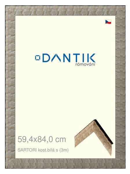 DANTIK rám na obraz 59,4x84 | SARTORI kost.bílá s (Plexi Čiré)