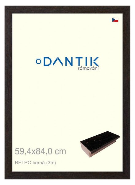 DANTIK rám na obraz 59,4x84 | RETRO černá (Plexi Čiré)