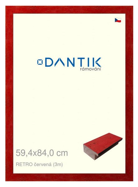 DANTIK rám na obraz 59,4x84 | RETRO červená (Plexi Čiré)