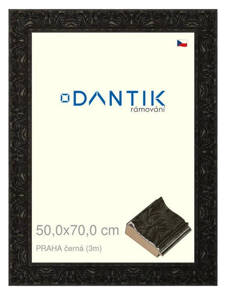 DANTIK rám na obraz 50x70 | PRAHA černá (Plexi Čiré)