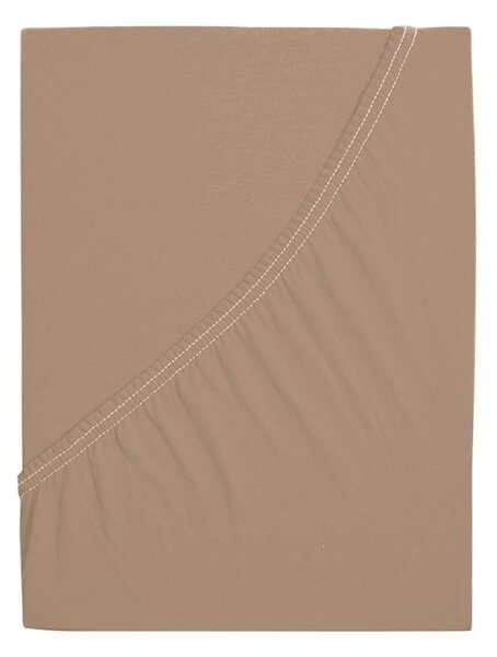 Jersey plachta z mako bavlny LUXORA 180x200 cm svetlohnedé