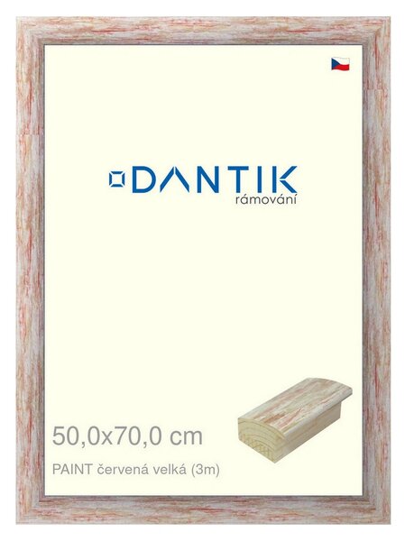 DANTIK rám na obraz 50x70 | PAINT červená velká (Plexi Čiré)