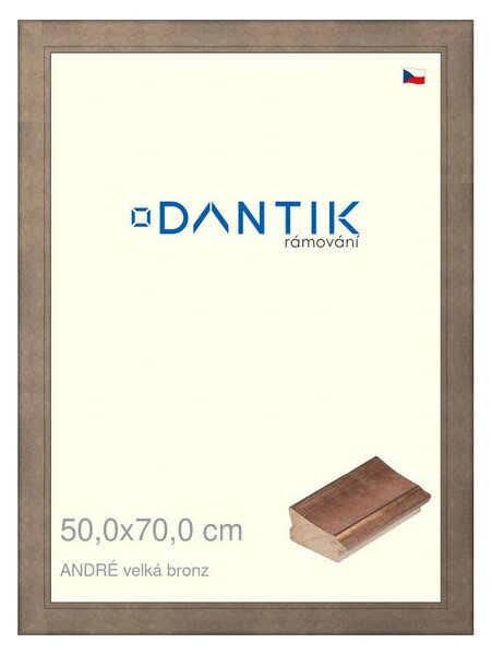 DANTIK rám na obraz 50x70 | ANDRÉ velká bronz (Plexi Čiré)