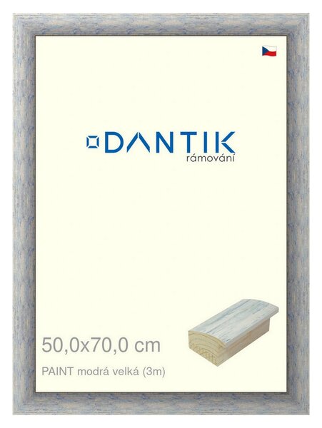 DANTIK rám na obraz 50x70 | PAINT modrá velká (Plexi Čiré)
