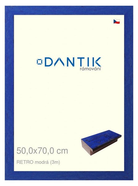 DANTIK rám na obraz 50x70 | RETRO modrá (Plexi Čiré)