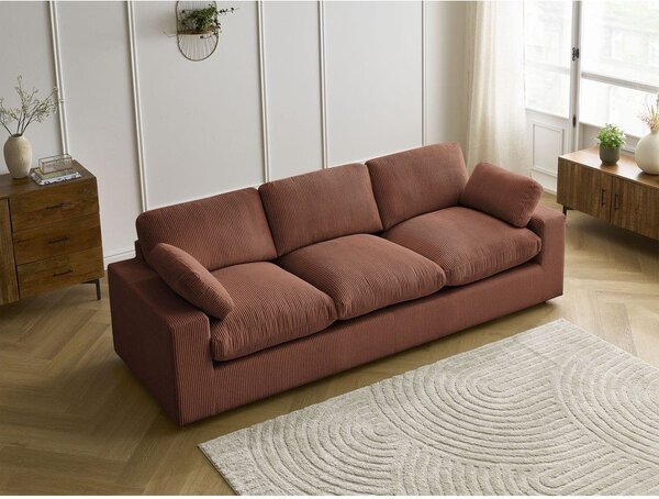 Oranžová menčestrová pohovka 250 cm Belair – Bobochic Paris