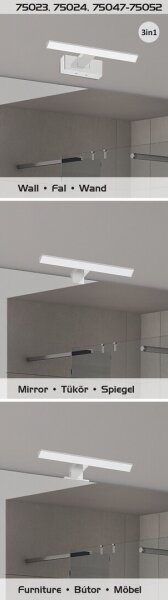 Rabalux 75049 - LED kúpeľňové osvetlenie zrkadla OLIRO LED/9W/230V IP44 60 cm chróm
