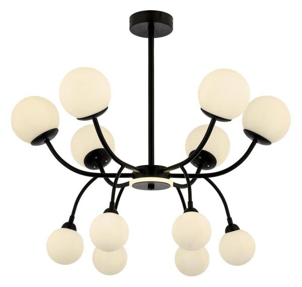 Luster na tyči DAISY 12xG9/10W/230V, čierny